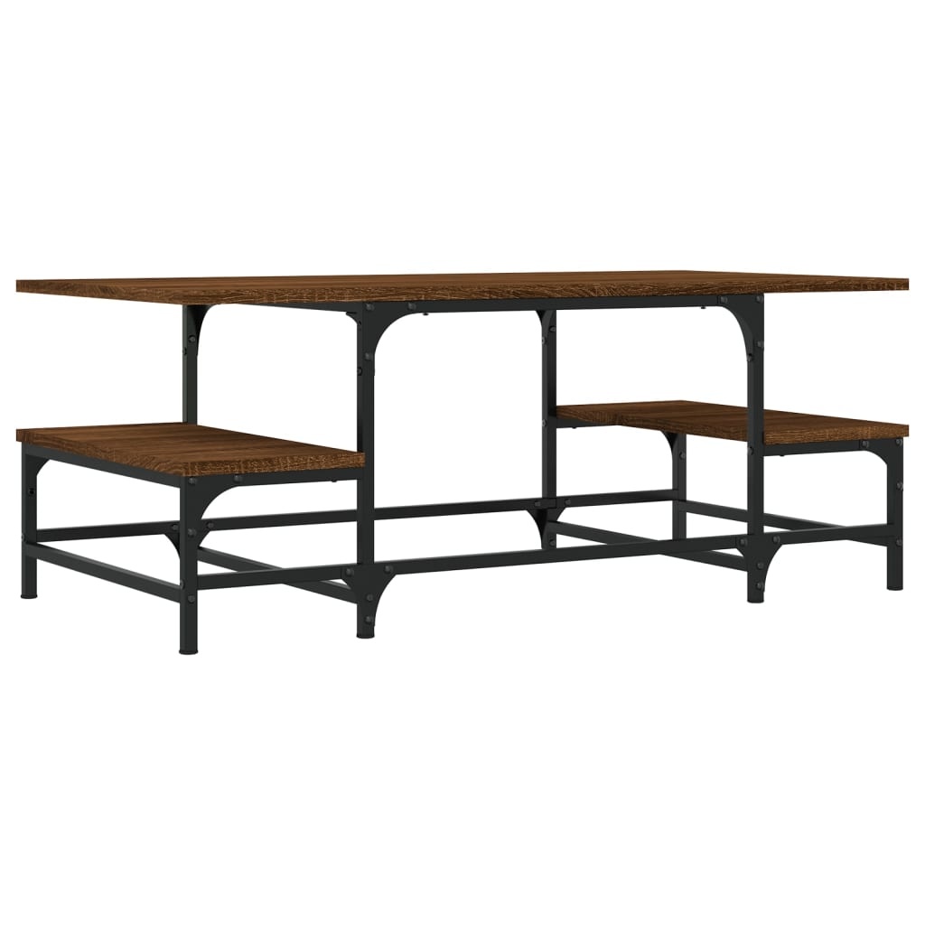 VidaXL Salontafel 100x50,5x40 cm bewerkt hout bruineikenkleurig
