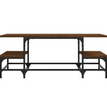VidaXL Salontafel 100x50,5x40 cm bewerkt hout bruineikenkleurig
