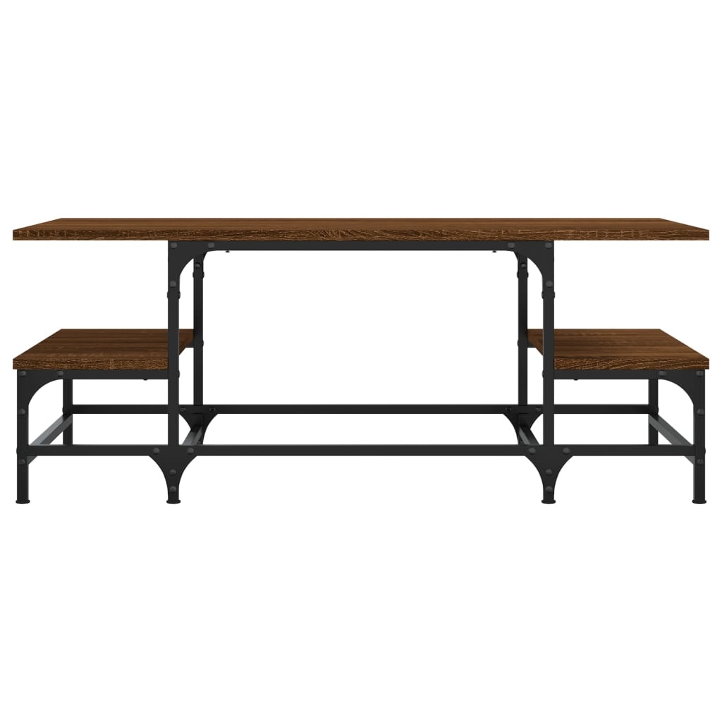 VidaXL Salontafel 100x50,5x40 cm bewerkt hout bruineikenkleurig