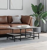 VidaXL Salontafel 100x50,5x40 cm bewerkt hout grijs sonoma