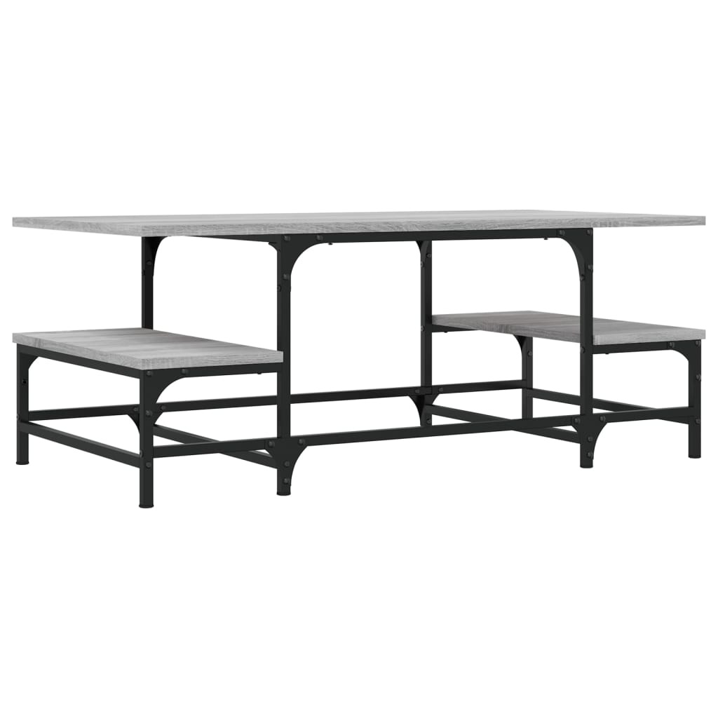 VidaXL Salontafel 100x50,5x40 cm bewerkt hout grijs sonoma