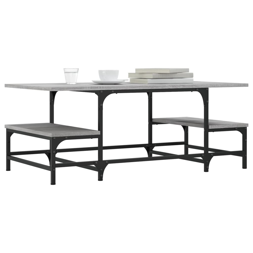 VidaXL Salontafel 100x50,5x40 cm bewerkt hout grijs sonoma