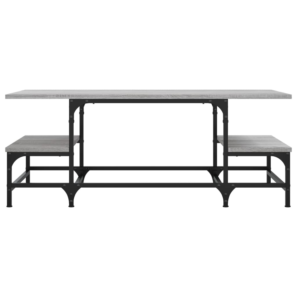 VidaXL Salontafel 100x50,5x40 cm bewerkt hout grijs sonoma