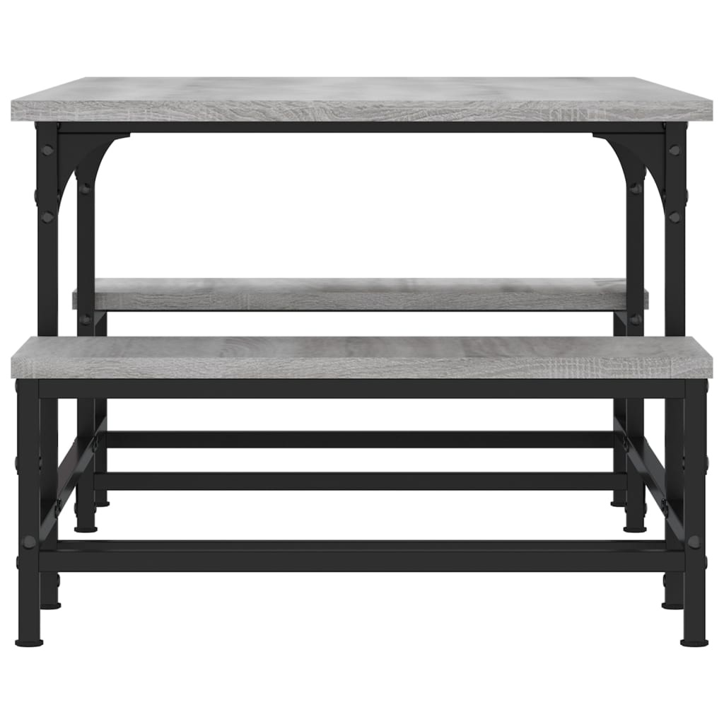 VidaXL Salontafel 100x50,5x40 cm bewerkt hout grijs sonoma