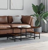 VidaXL Salontafel 100x50,5x40 cm bewerkt hout gerookt eikenkleurig