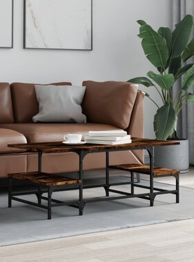 VidaXL Salontafel 100x50,5x40 cm bewerkt hout gerookt eikenkleurig