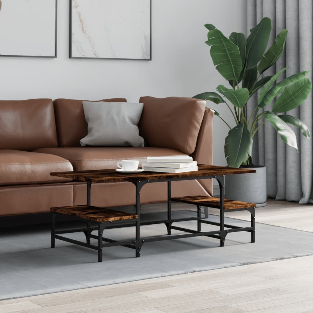 VidaXL Salontafel 100x50,5x40 cm bewerkt hout gerookt eikenkleurig