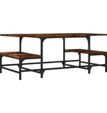 VidaXL Salontafel 100x50,5x40 cm bewerkt hout gerookt eikenkleurig