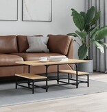 VidaXL Salontafel 100x50,5x40 cm bewerkt hout sonoma eikenkleurig