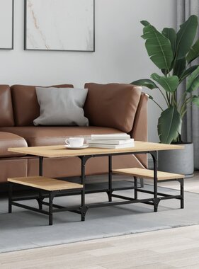 VidaXL Salontafel 100x50,5x40 cm bewerkt hout sonoma eikenkleurig