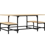 VidaXL Salontafel 100x50,5x40 cm bewerkt hout sonoma eikenkleurig