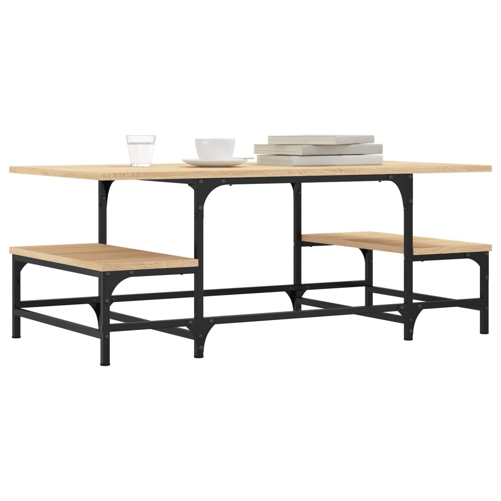 VidaXL Salontafel 100x50,5x40 cm bewerkt hout sonoma eikenkleurig