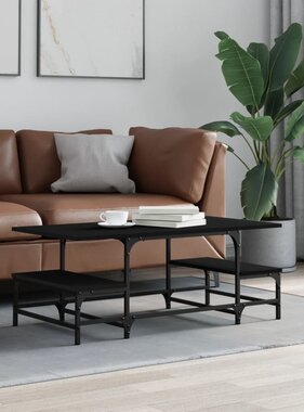 VidaXL Salontafel 100x50,5x40 cm bewerkt hout zwart