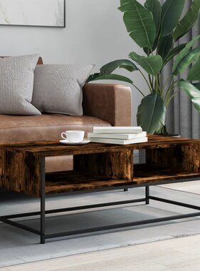 VidaXL Salontafel 100x51x40 cm bewerkt hout gerookt eikenkleurig