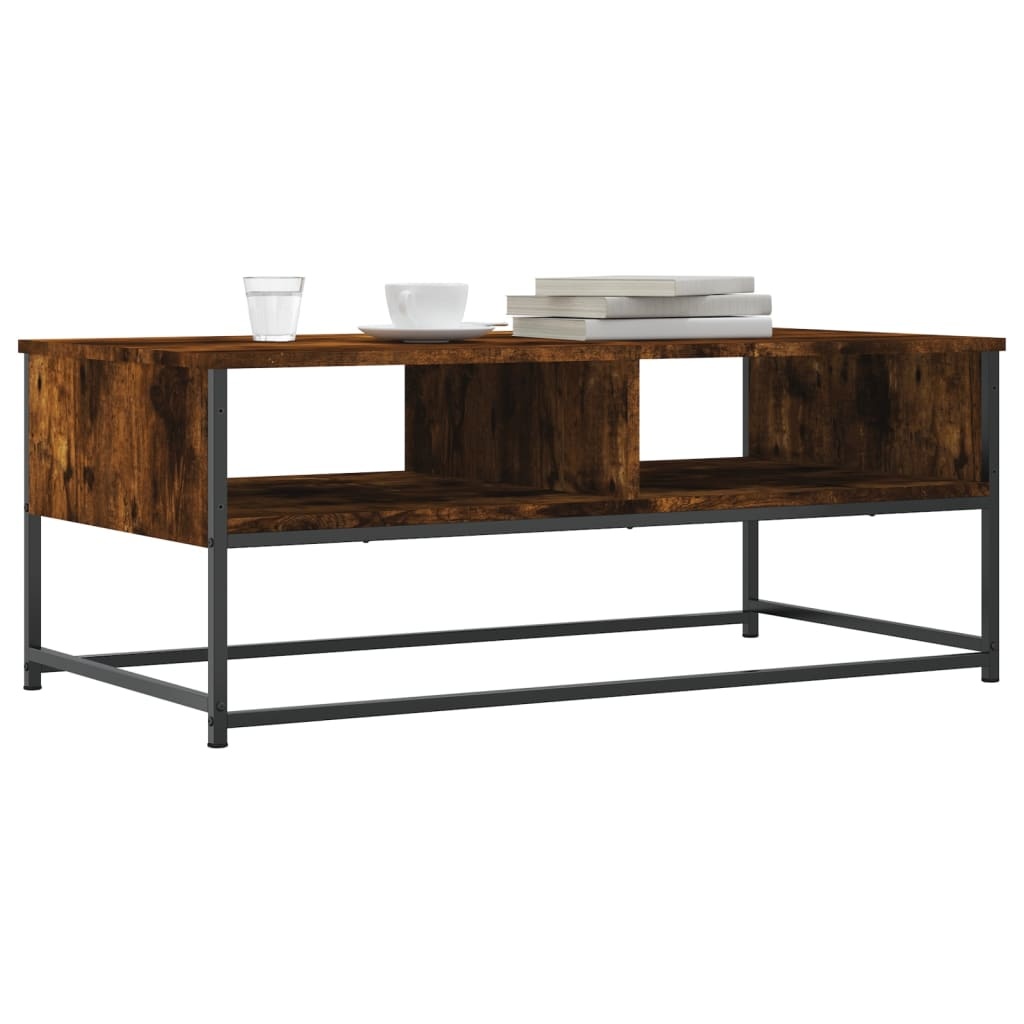 VidaXL Salontafel 100x51x40 cm bewerkt hout gerookt eikenkleurig