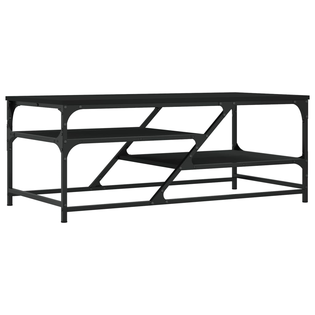 VidaXL Salontafel 100x49x40 cm bewerkt hout zwart