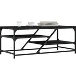 VidaXL Salontafel 100x49x40 cm bewerkt hout zwart