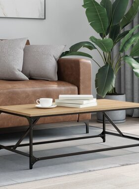 VidaXL Salontafel 100x50x35 cm bewerkt hout sonoma eikenkleurig