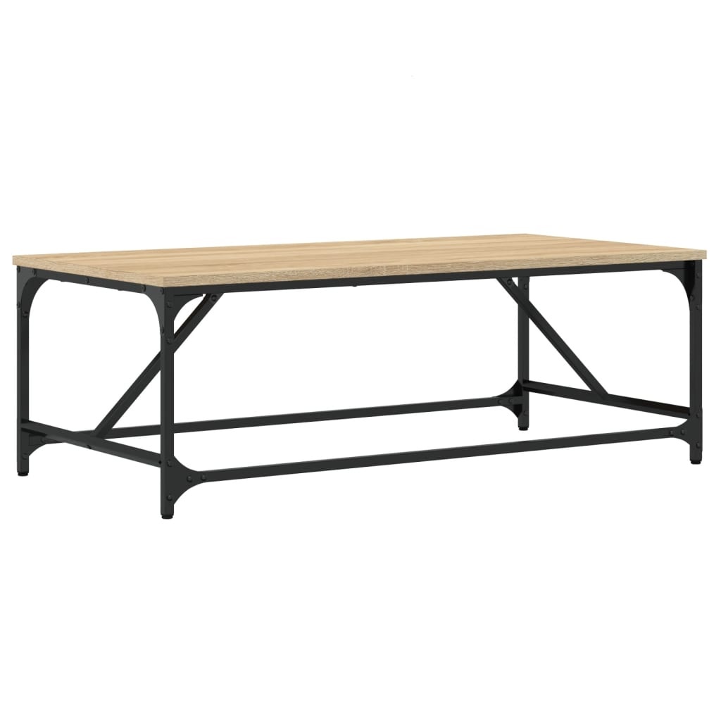 VidaXL Salontafel 100x50x35 cm bewerkt hout sonoma eikenkleurig