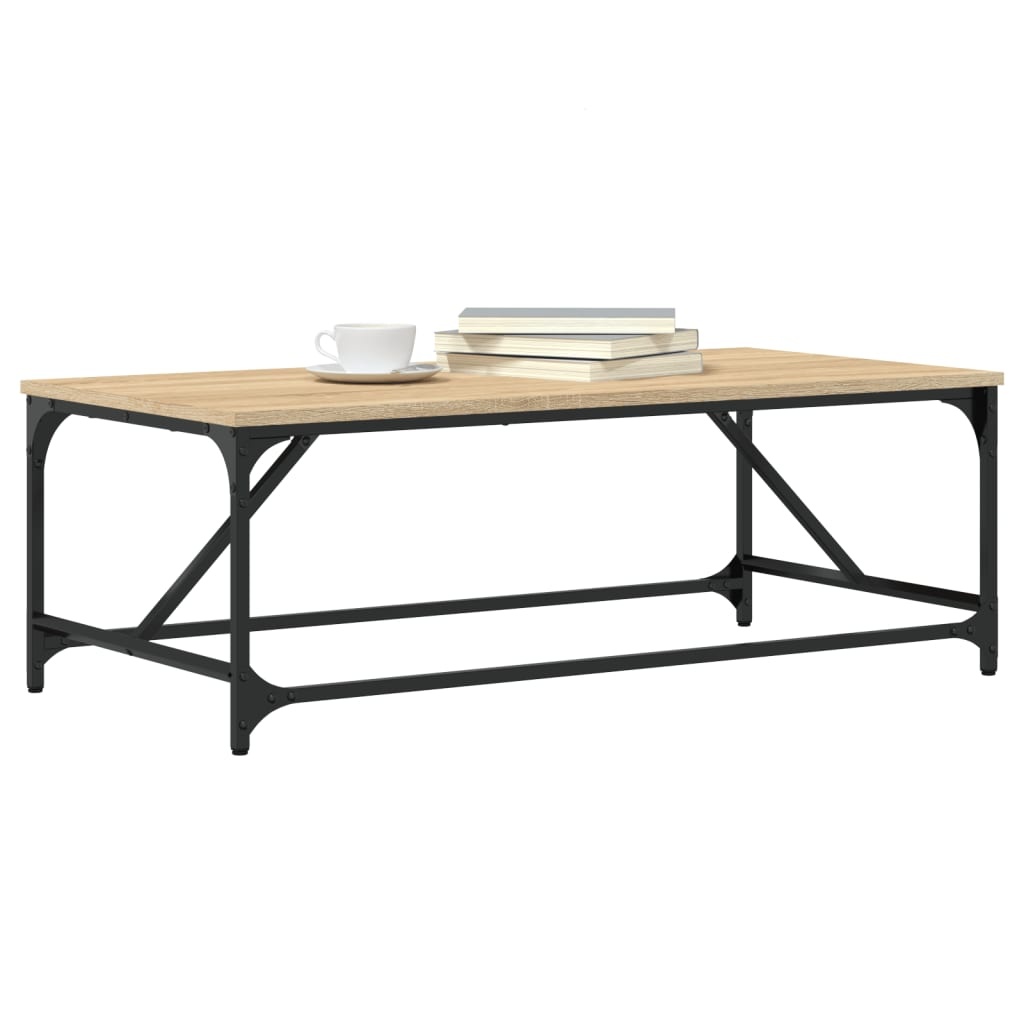 VidaXL Salontafel 100x50x35 cm bewerkt hout sonoma eikenkleurig