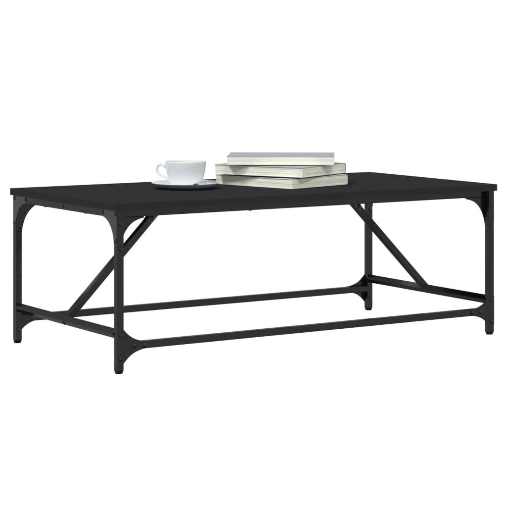 VidaXL Salontafel 100x50x35 cm bewerkt hout zwart