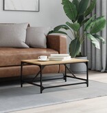 VidaXL Salontafel 75x50x35 cm bewerkt hout sonoma eikenkleurig
