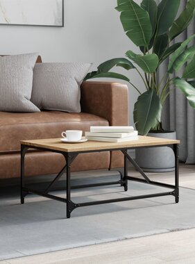 VidaXL Salontafel 75x50x35 cm bewerkt hout sonoma eikenkleurig