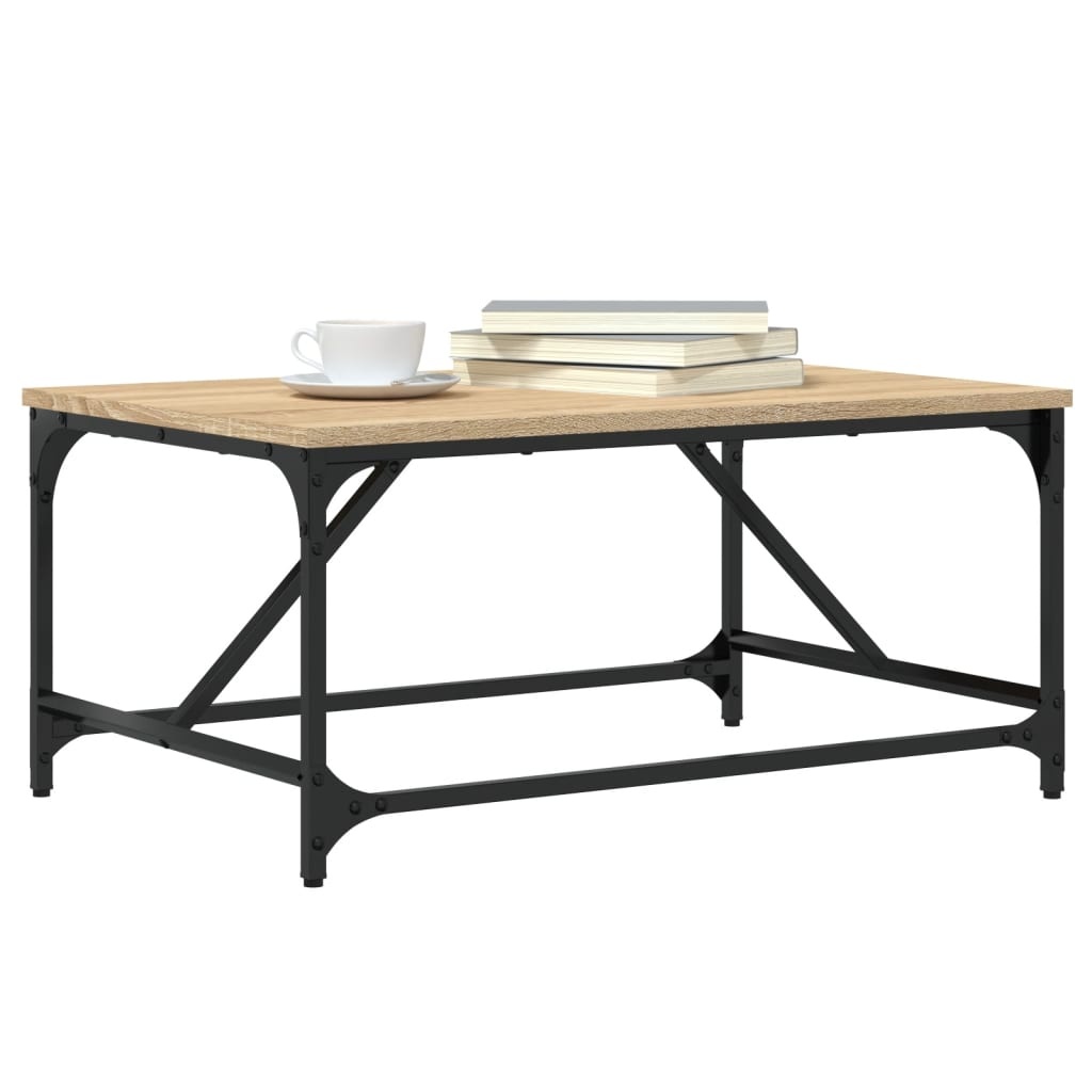 VidaXL Salontafel 75x50x35 cm bewerkt hout sonoma eikenkleurig