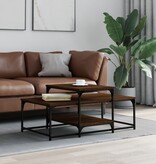 VidaXL Salontafel 102x60x45 cm bewerkt hout bruineikenkleurig