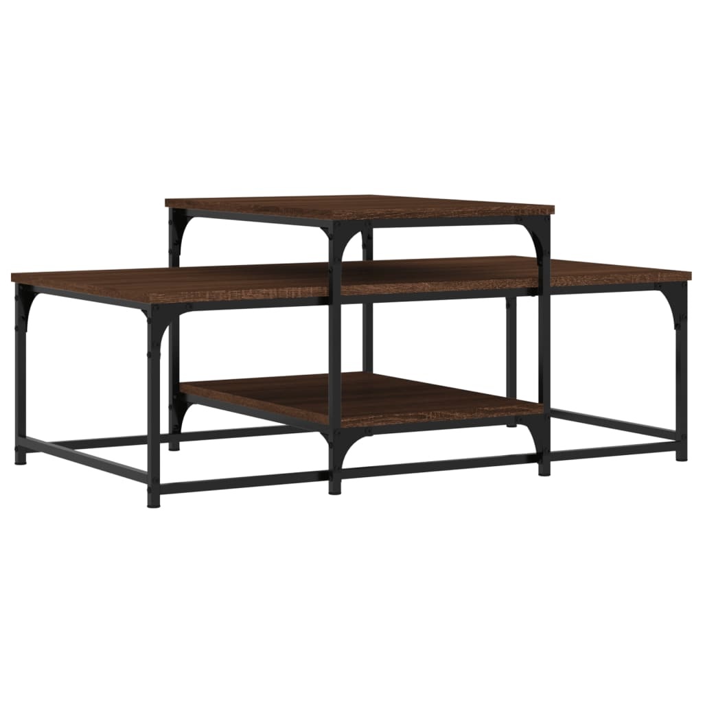 VidaXL Salontafel 102x60x45 cm bewerkt hout bruineikenkleurig