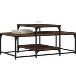 VidaXL Salontafel 102x60x45 cm bewerkt hout bruineikenkleurig