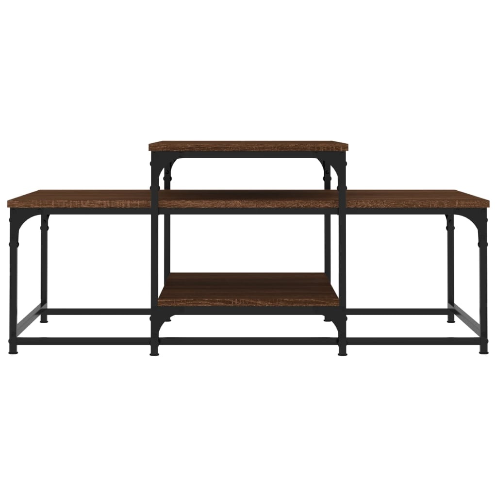 VidaXL Salontafel 102x60x45 cm bewerkt hout bruineikenkleurig