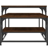 VidaXL Salontafel 102x60x45 cm bewerkt hout bruineikenkleurig
