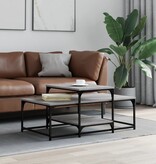 VidaXL Salontafel 102x60x45 cm bewerkt hout grijs sonoma eikenkleurig