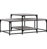 VidaXL Salontafel 102x60x45 cm bewerkt hout grijs sonoma eikenkleurig
