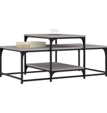 VidaXL Salontafel 102x60x45 cm bewerkt hout grijs sonoma eikenkleurig