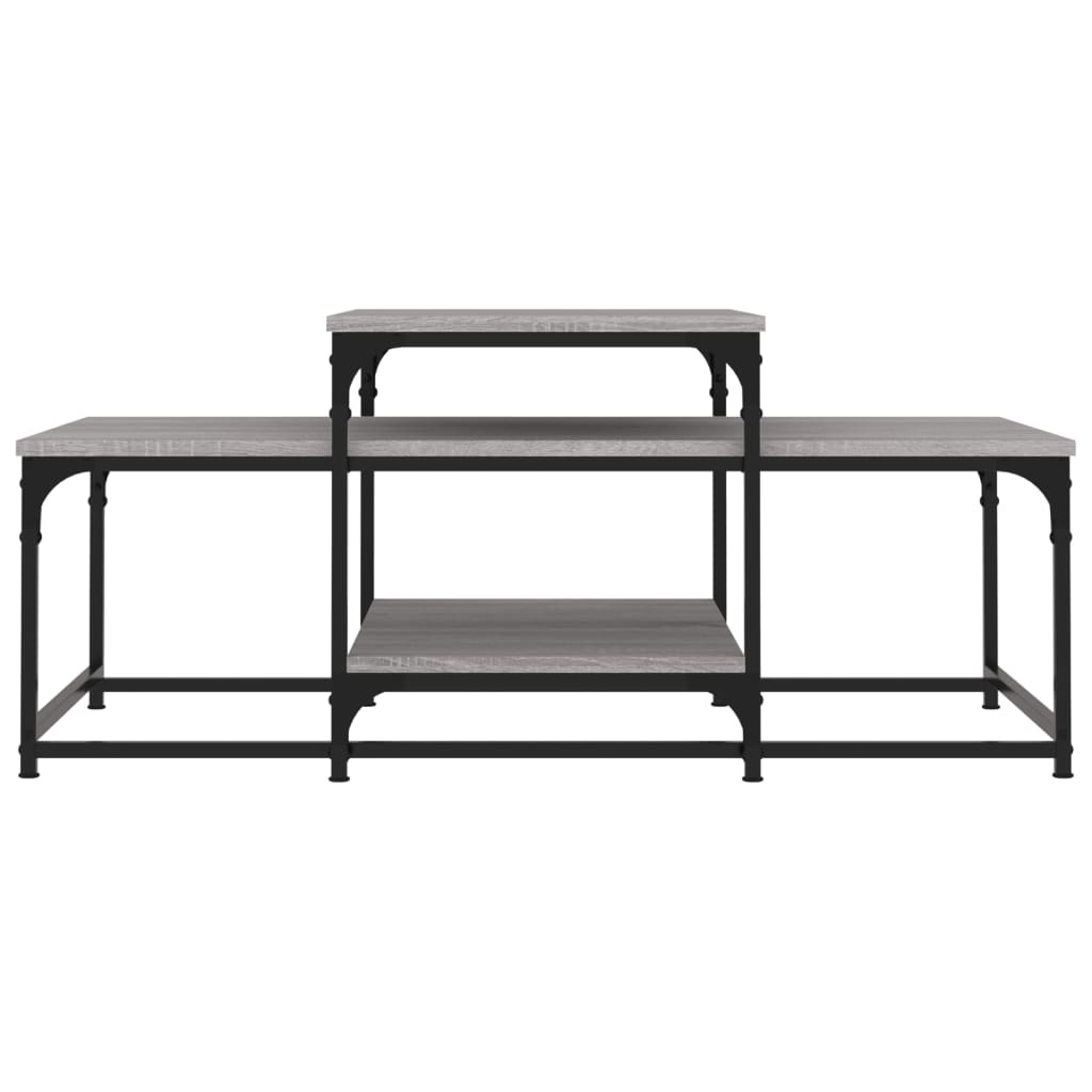 VidaXL Salontafel 102x60x45 cm bewerkt hout grijs sonoma eikenkleurig