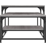 VidaXL Salontafel 102x60x45 cm bewerkt hout grijs sonoma eikenkleurig