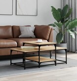 VidaXL Salontafel 102x60x45 cm bewerkt hout sonoma eikenkleurig