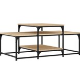 VidaXL Salontafel 102x60x45 cm bewerkt hout sonoma eikenkleurig