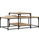 VidaXL Salontafel 102x60x45 cm bewerkt hout sonoma eikenkleurig
