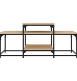 VidaXL Salontafel 102x60x45 cm bewerkt hout sonoma eikenkleurig