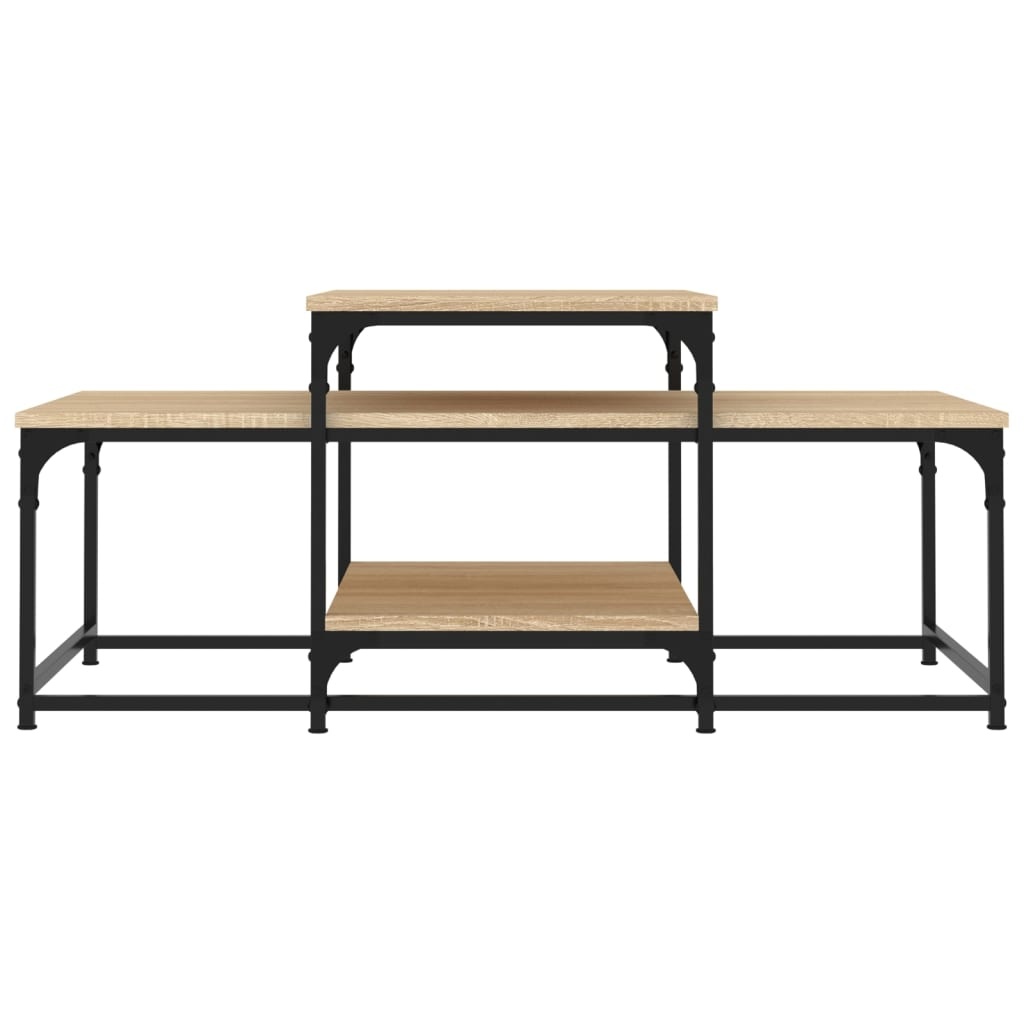 VidaXL Salontafel 102x60x45 cm bewerkt hout sonoma eikenkleurig