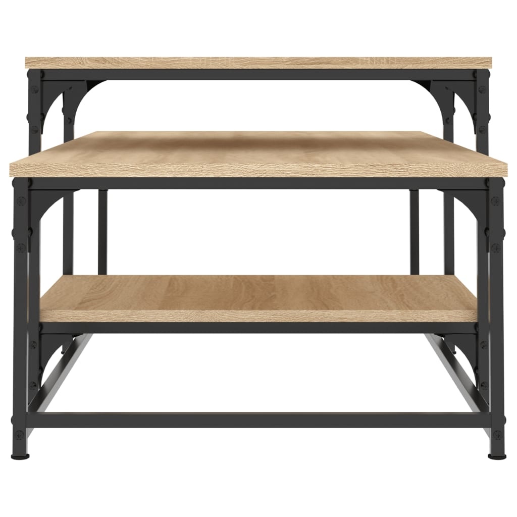 VidaXL Salontafel 102x60x45 cm bewerkt hout sonoma eikenkleurig