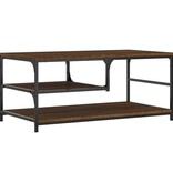 VidaXL Salontafel 90x49x40 cm bewerkt hout bruineikenkleurig