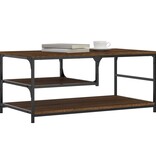 VidaXL Salontafel 90x49x40 cm bewerkt hout bruineikenkleurig