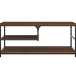 VidaXL Salontafel 90x49x40 cm bewerkt hout bruineikenkleurig