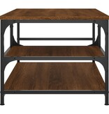 VidaXL Salontafel 90x49x40 cm bewerkt hout bruineikenkleurig