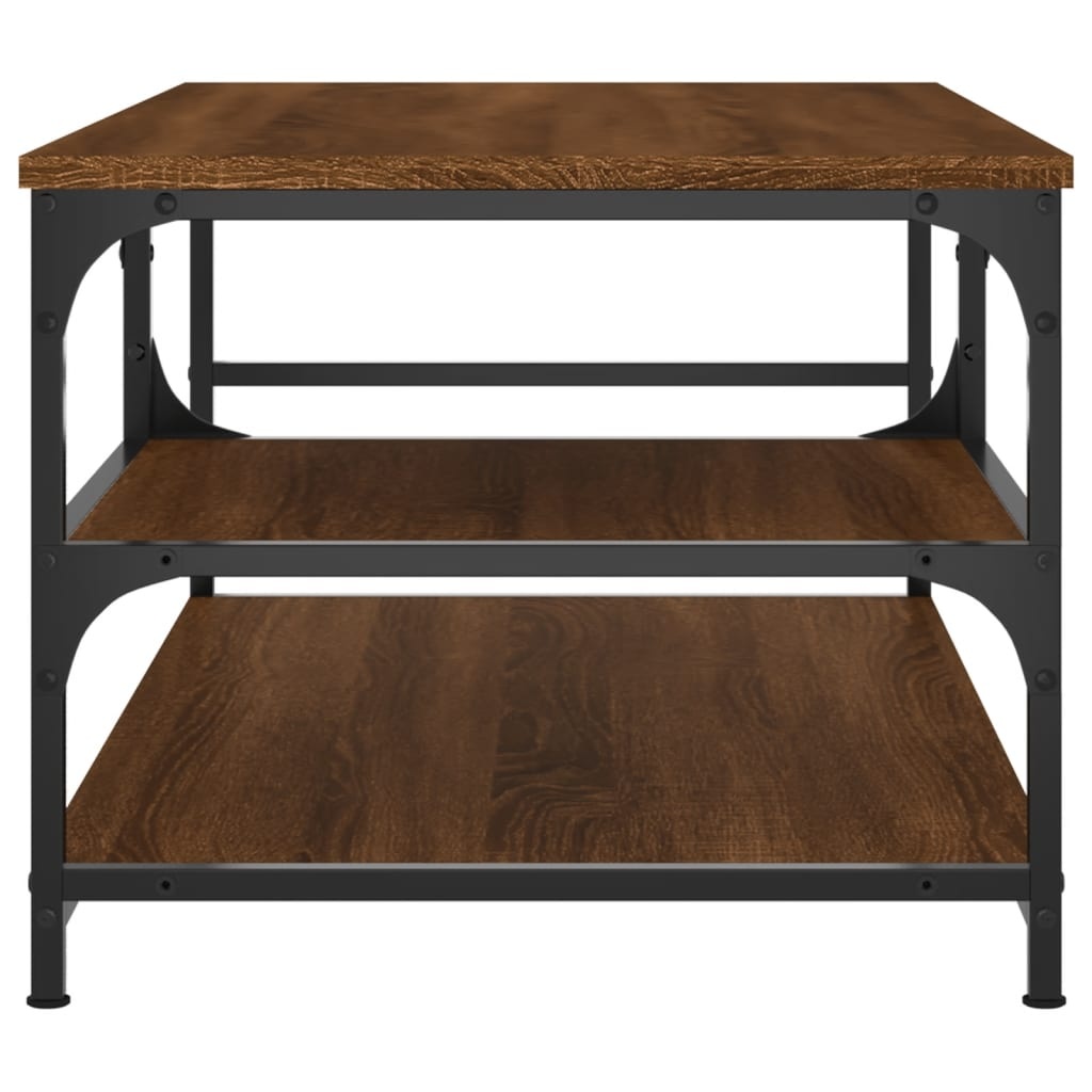 VidaXL Salontafel 90x49x40 cm bewerkt hout bruineikenkleurig