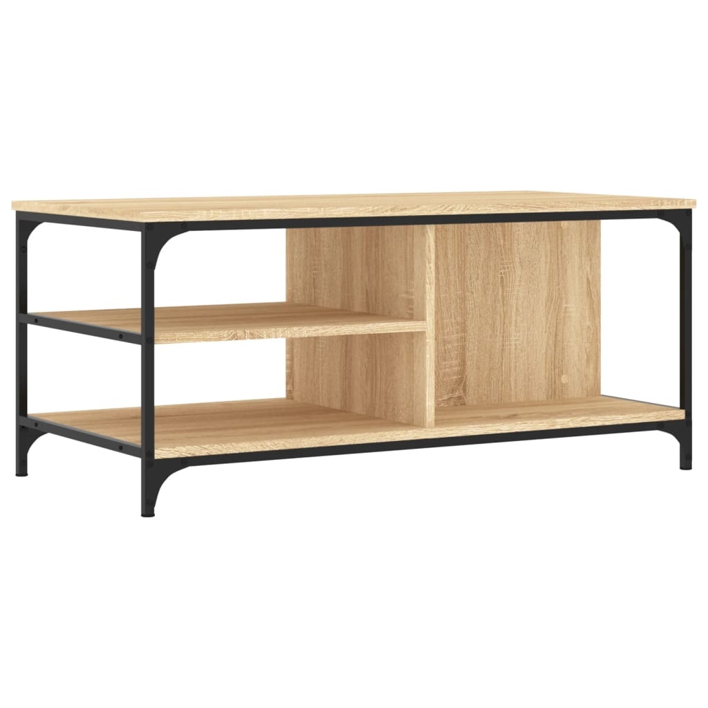 VidaXL Salontafel 100x50x45 cm bewerkt hout sonoma eikenkleurig